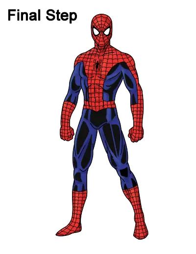 ultimate spider man drawing|spider man full body drawing.